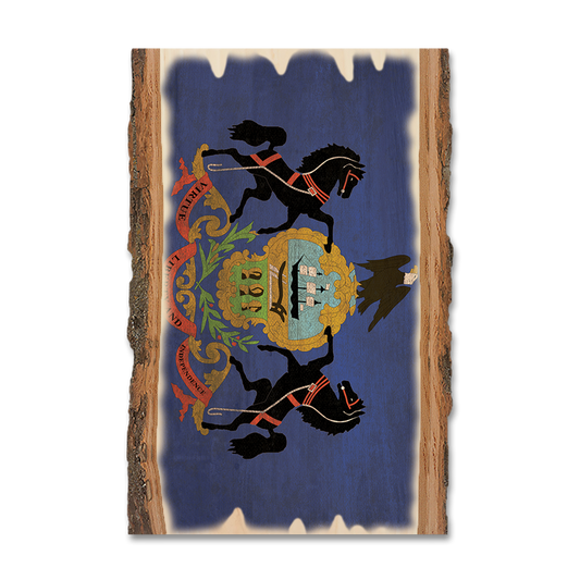 Greeting Card: Live Edge - Pennsylvania State Flag
