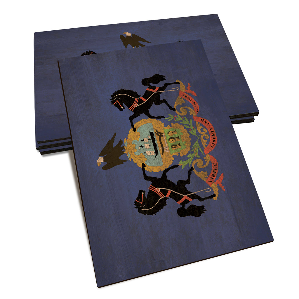 Pennsylvania Wood State Flag - Classic Edge Postcard (5pk // $2.80ea)