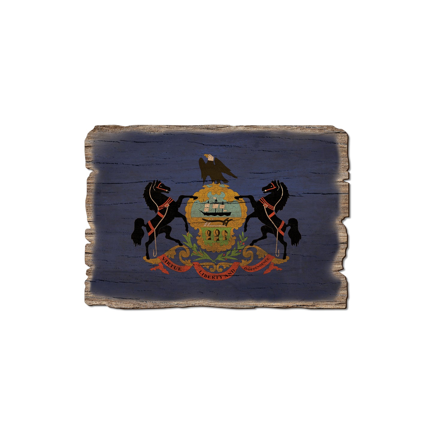 Pennsylvania State Flag - Weathered Edge Rustic Edge Magnet (5pk // $2.80ea)