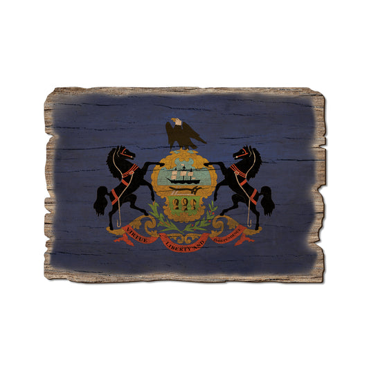 Pennsylvania State Flag - Weathered Edge Rustic Edge Postcard (5pk // $2.80ea)