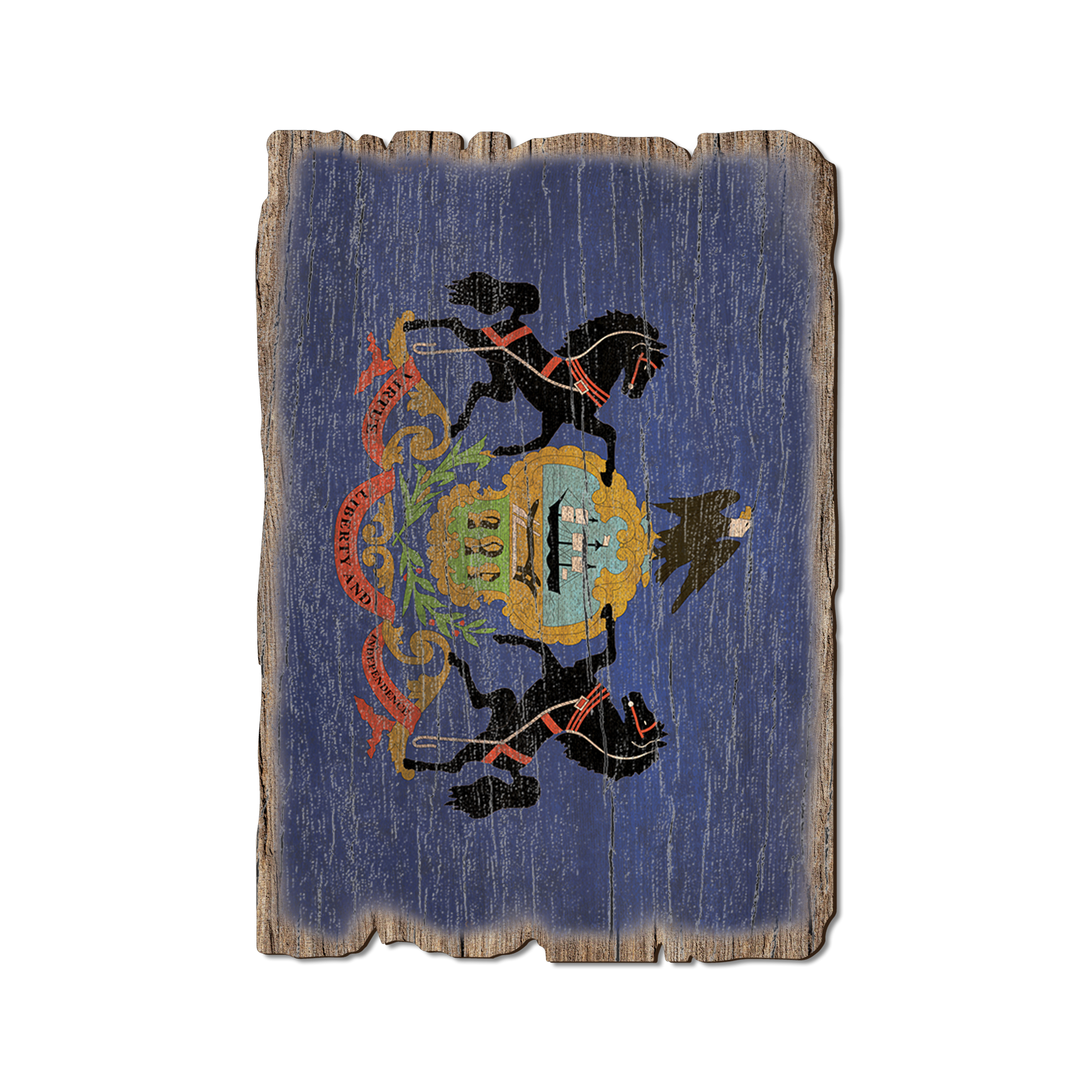 Postcard: Weathered Edge - Pennsylvania State Flag