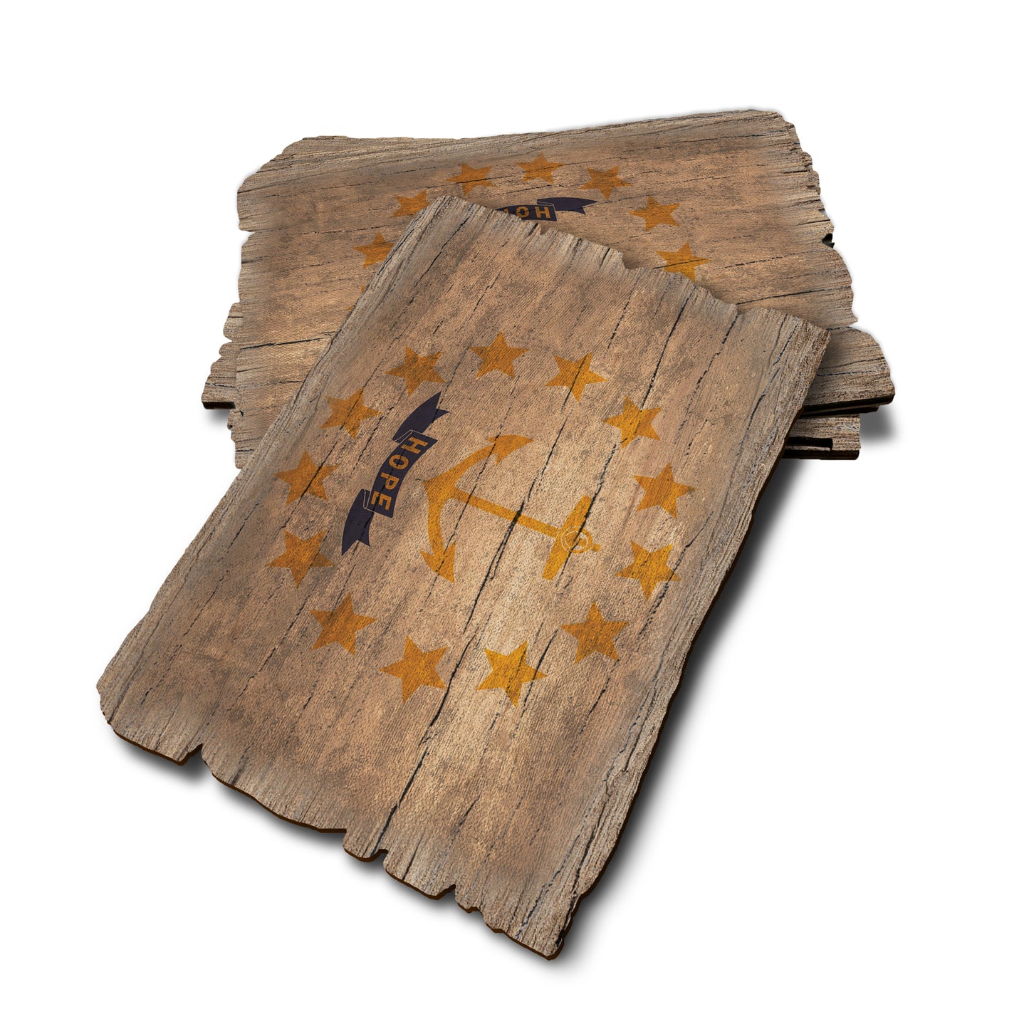 Rhode Island State Flag - Weathered Edge Rustic Edge Postcard (5pk // $2.80ea)