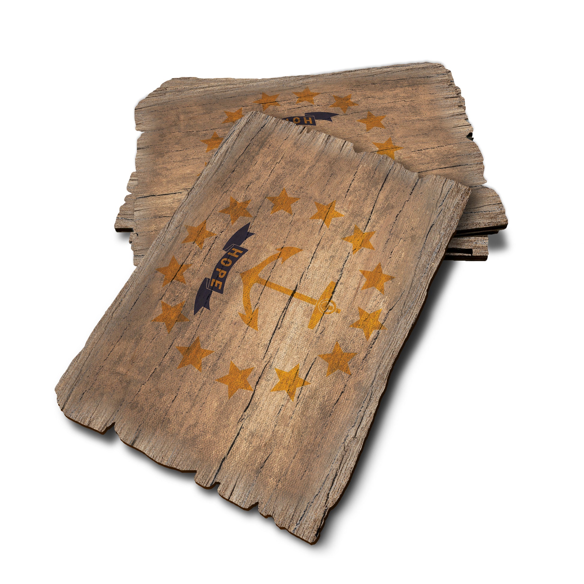 Rhode Island State Flag - Weathered Edge Rustic Edge Postcard (5pk // $2.80ea)