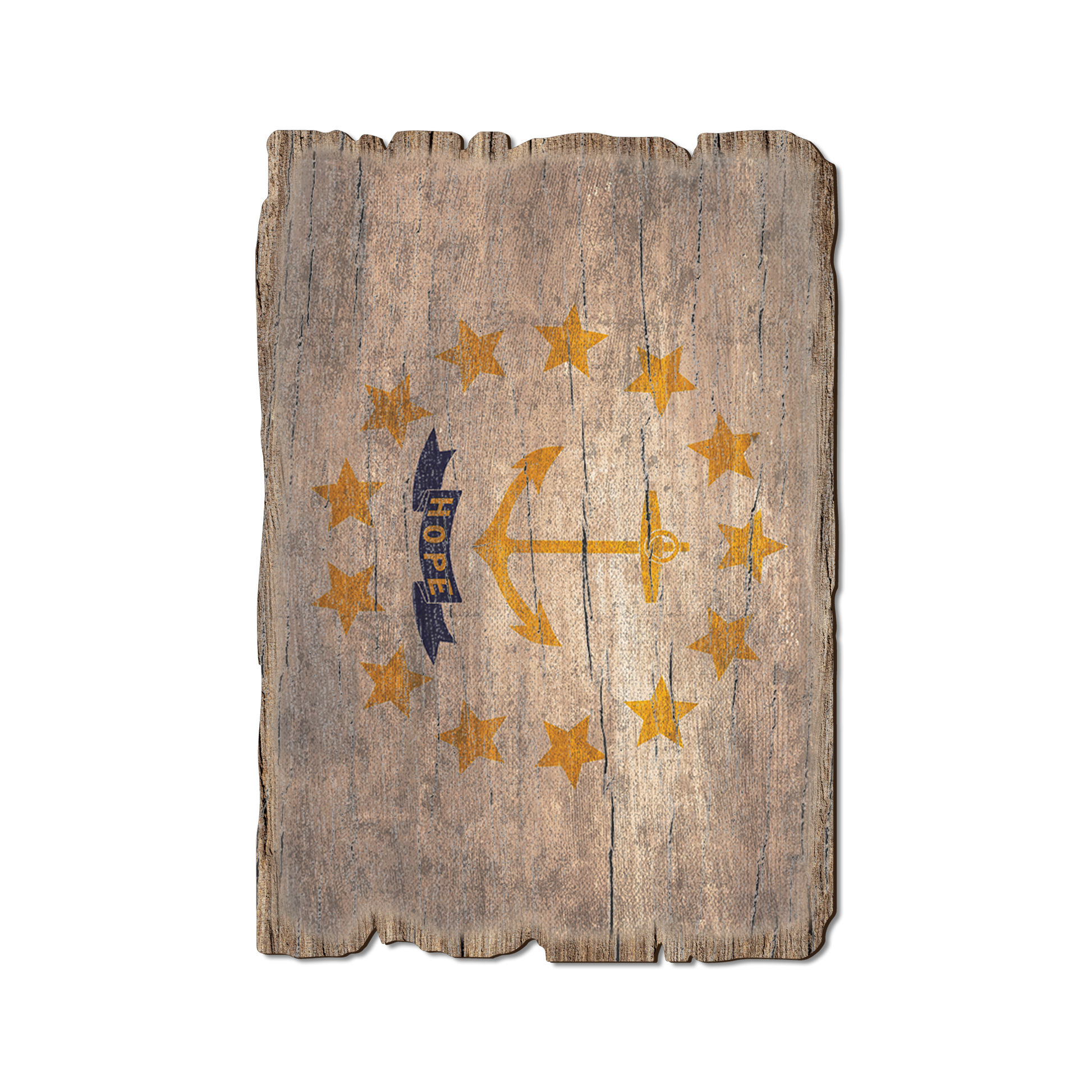 Ornament: Weathered Edge - Rhode Island State Flag