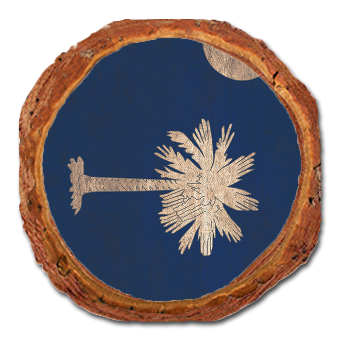 Coaster: Live Edge - South Carolina State Flag (Pack of 5)