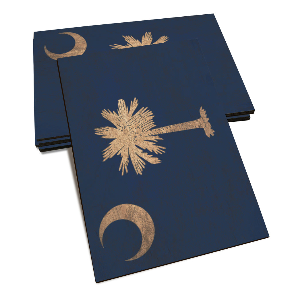 South Carolina Wood State Flag - Classic Edge Postcard (5pk // $2.80ea)