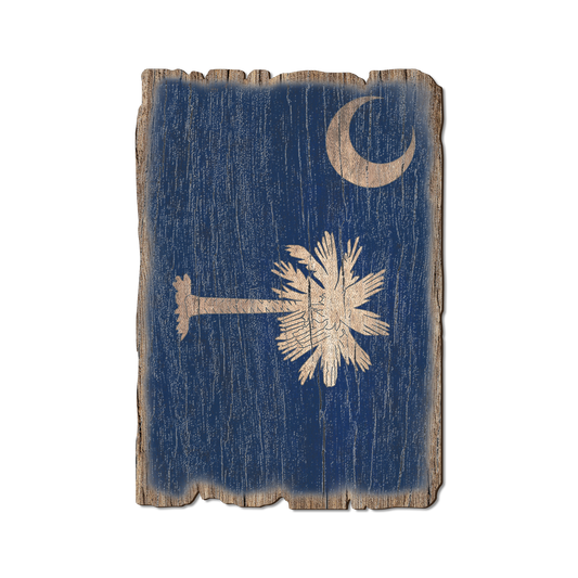Greeting Card: Weathered Edge - South Carolina State Flag