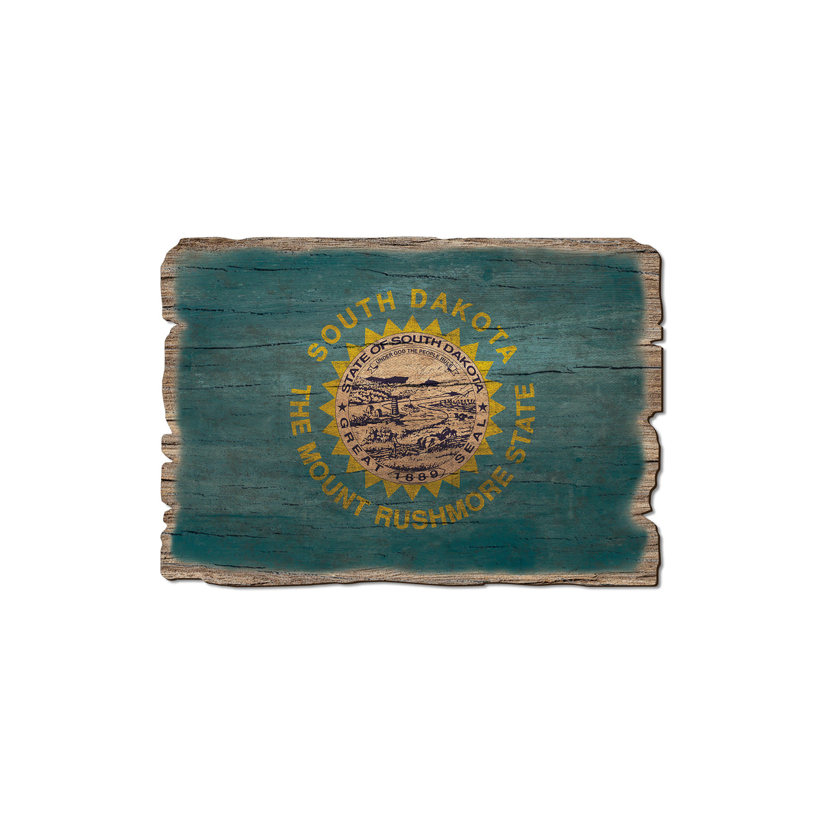 South Dakota State Flag - Weathered Edge Rustic Edge Magnet (5pk // $2.80ea)