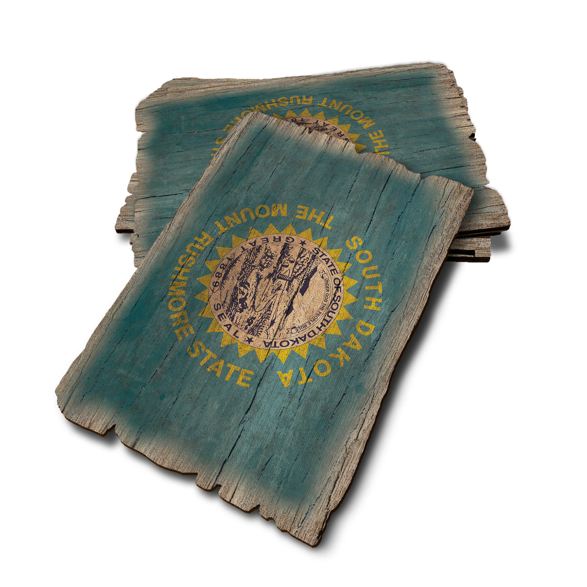South Dakota State Flag - Weathered Edge Rustic Edge Postcard (5pk // $2.80ea)