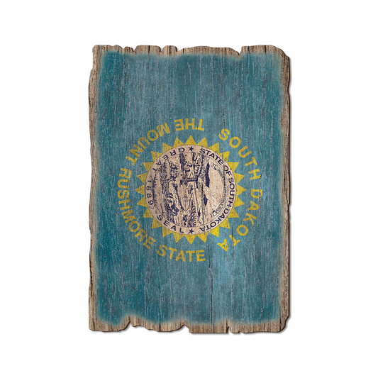 Greeting Card: Weathered Edge - South Dakota State Flag