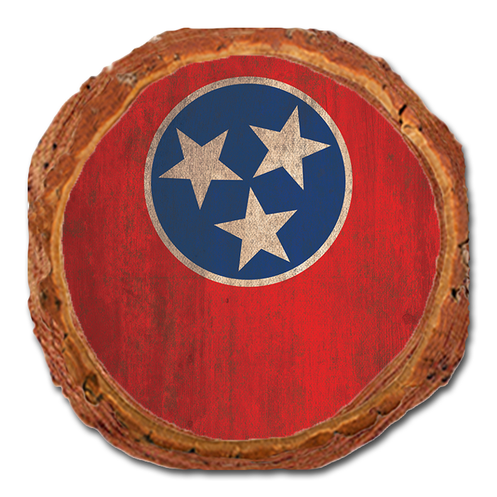 Coaster: Live Edge - Tennessee State Flag