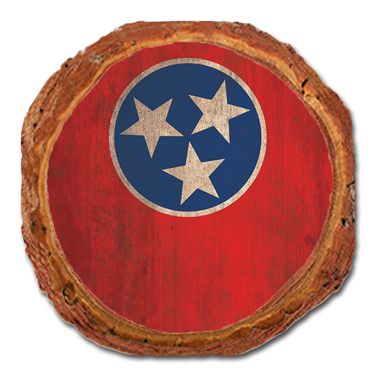 Coaster: Live Edge - Tennessee State Flag