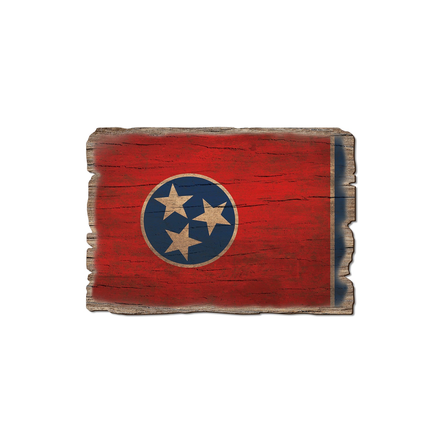 Tennessee State Flag - Weathered Edge Rustic Edge Magnet (5pk // $2.80ea)