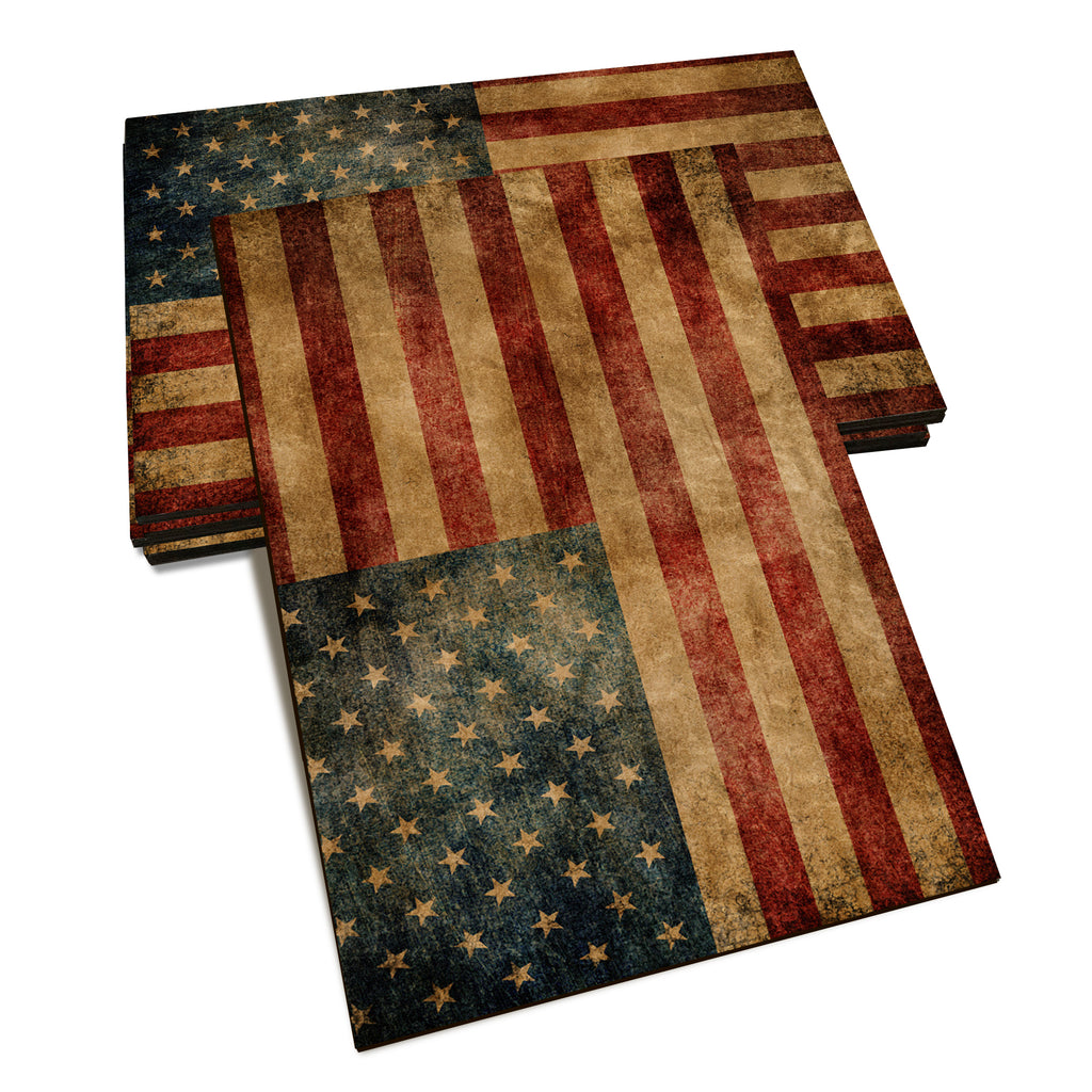 US Wood Flag - The Patriot  - Classic Edge Postcard (5pk // $2.80ea)