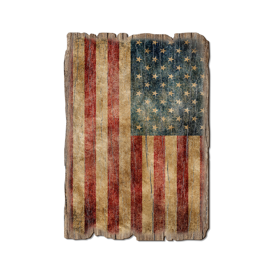 Greeting Card: Weathered Edge - The Patriot US Flag