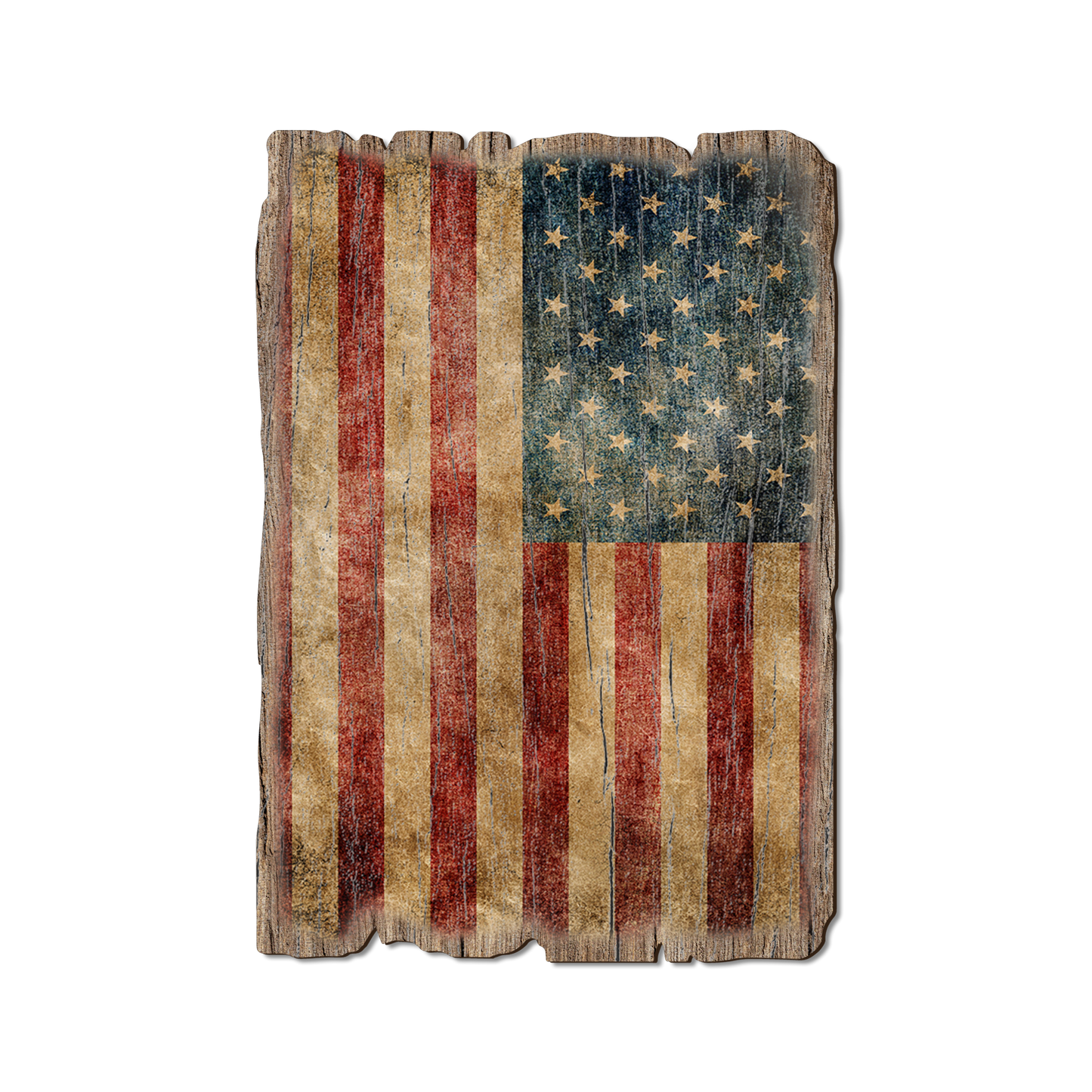 Postcard: Weathered Edge - The Patriot US Flag