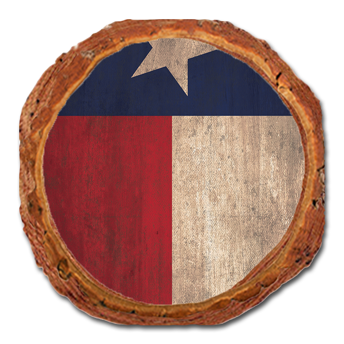 Coaster: Live Edge - Texas State Flag