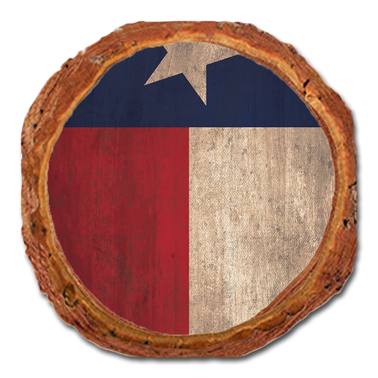 Coaster: Live Edge - Texas State Flag