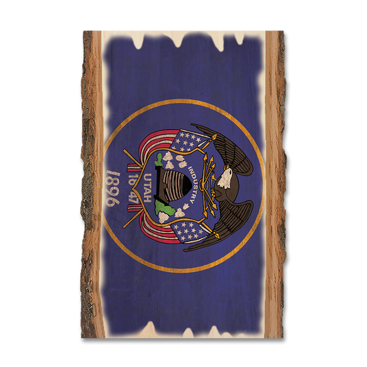 Greeting Card: Live Edge - Utah State Flag
