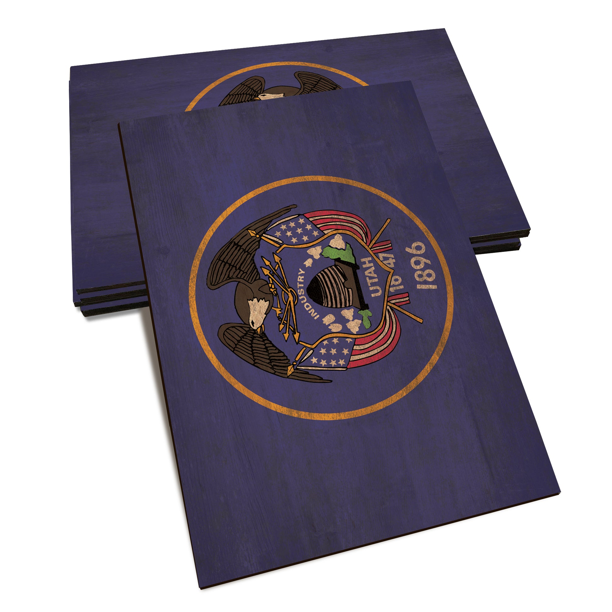 Utah Wood State Flag - Classic Edge Postcard (5pk // $2.80ea)