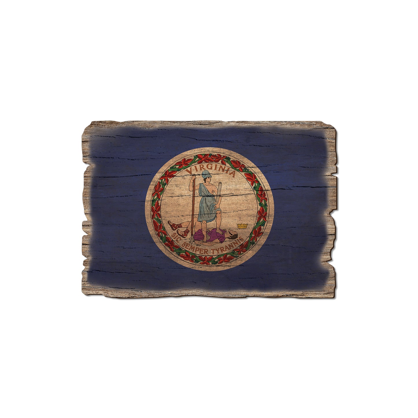 Virginia State Flag - Weathered Edge Rustic Edge Magnet (5pk // $2.80ea)