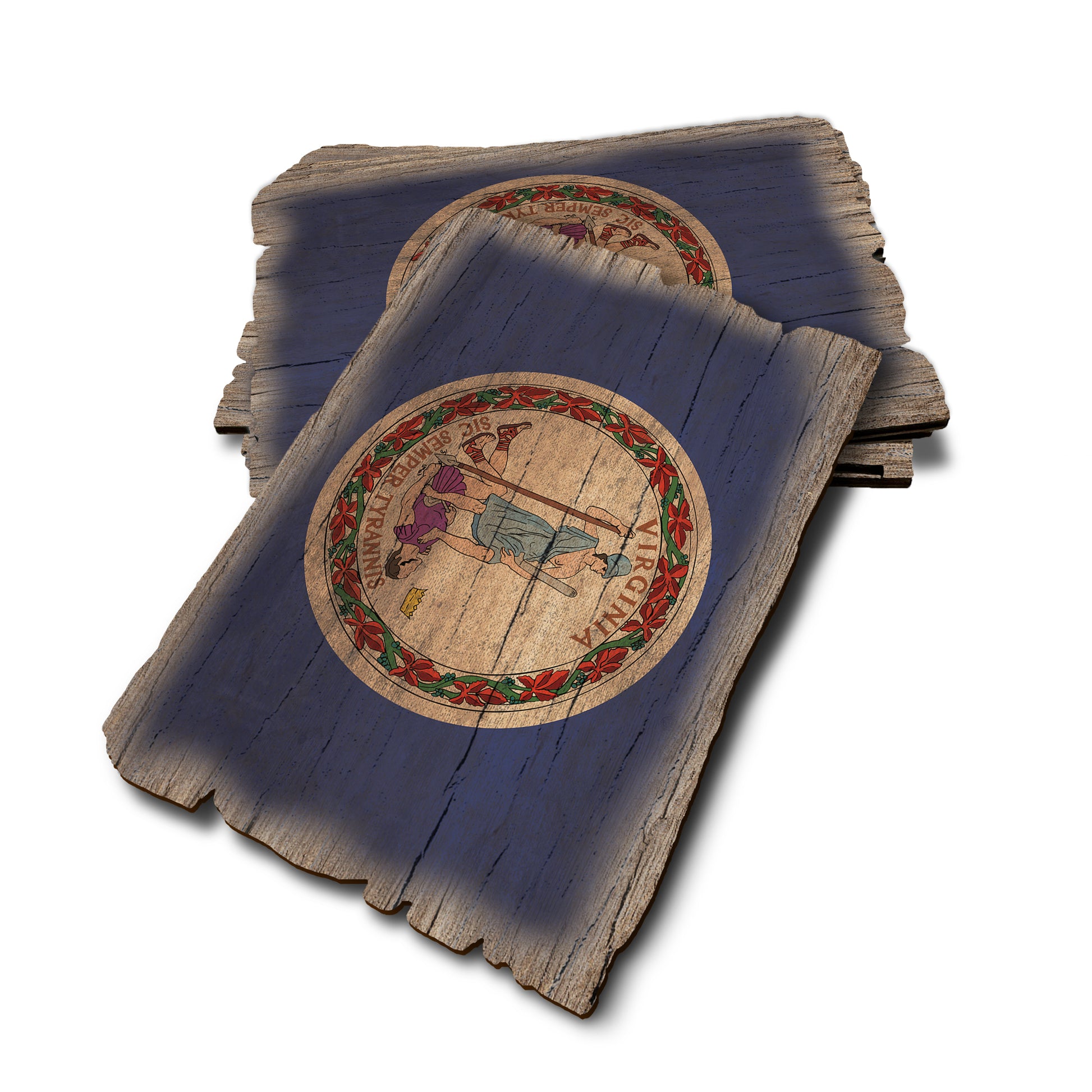 Virginia State Flag - Weathered Edge Rustic Edge Postcard (5pk // $2.80ea)