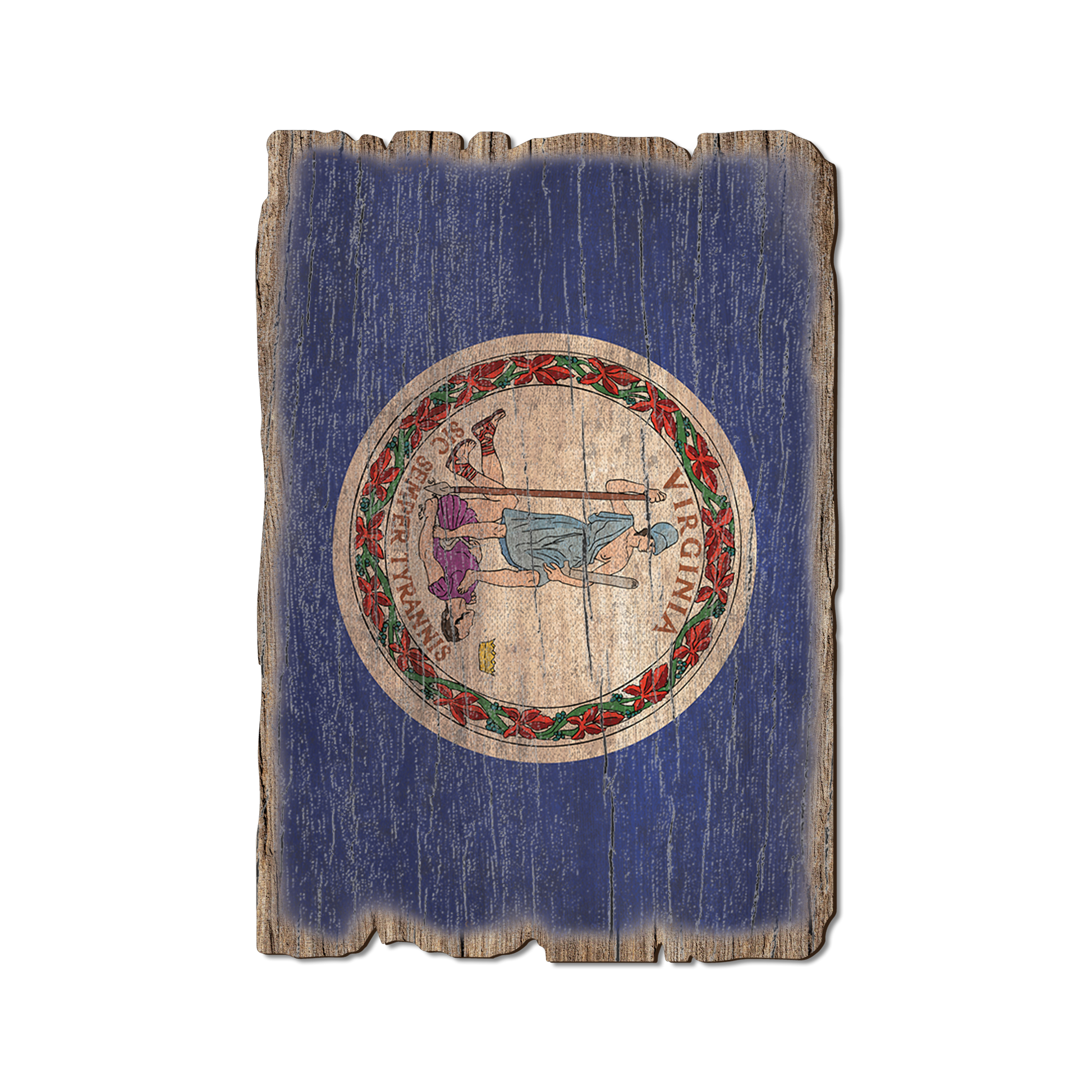 Greeting Card: Weathered Edge - Virginia State Flag