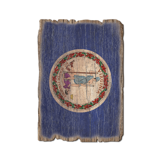 Greeting Card: Weathered Edge - Virginia State Flag
