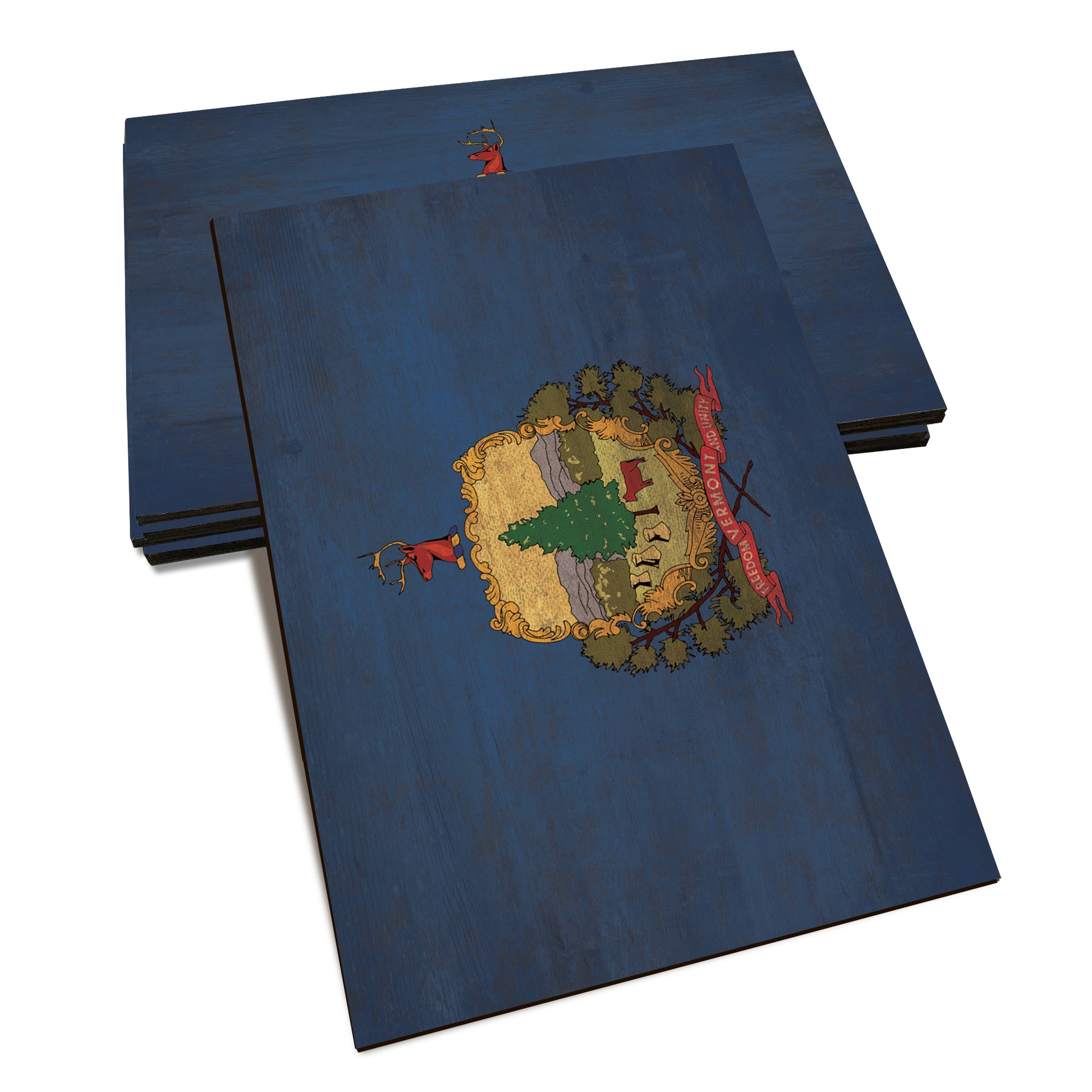 Vermont Wood State Flag - Classic Edge Postcard (5pk // $2.80ea)
