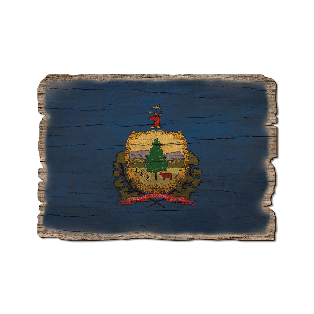 Vermont State Flag - Weathered Edge Rustic Edge Postcard (5pk // $2.80ea)
