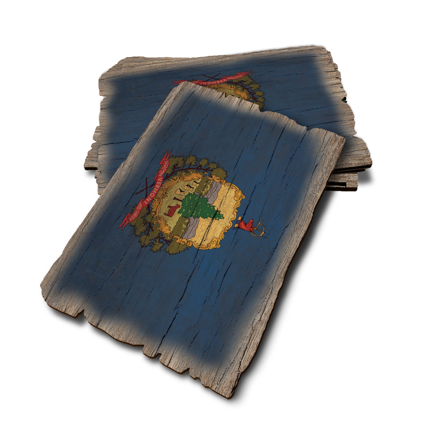 Vermont State Flag - Weathered Edge Rustic Edge Postcard (5pk // $2.80ea)
