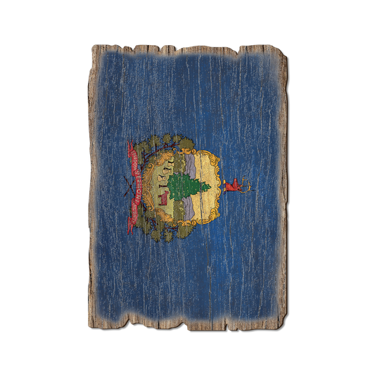Greeting Card: Weathered Edge - Vermont State Flag