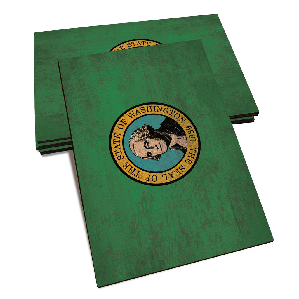 Washington Wood State Flag - Classic Edge Postcard (5pk // $2.80ea)