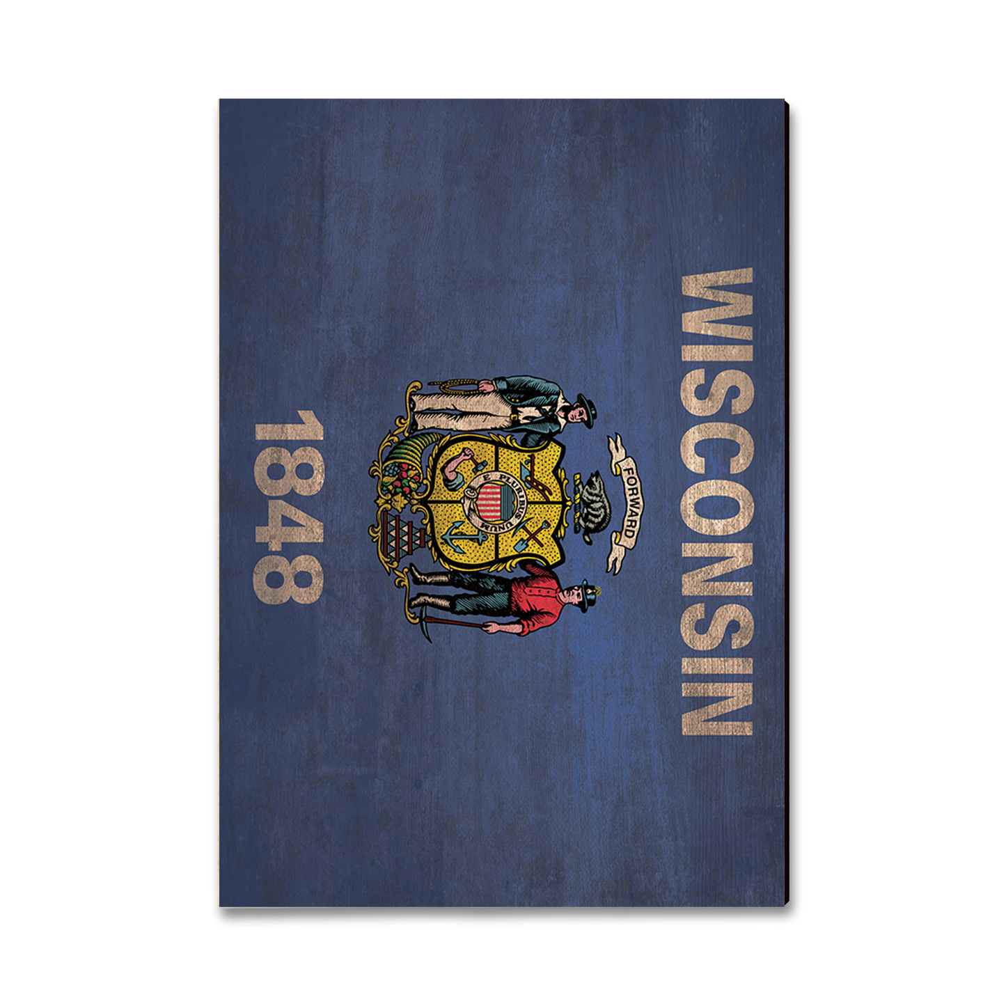 Greeting Card: Classic Edge - Wisconsin State Flag