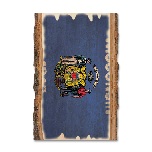 Greeting Card: Live Edge - Wisconsin State Flag