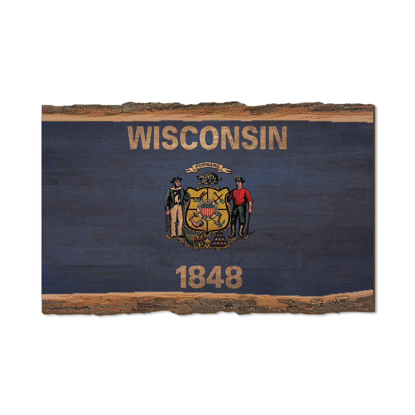 Wisconsin State Flag - Live Edge Live Edge Magnet (5pk // $2.80ea)