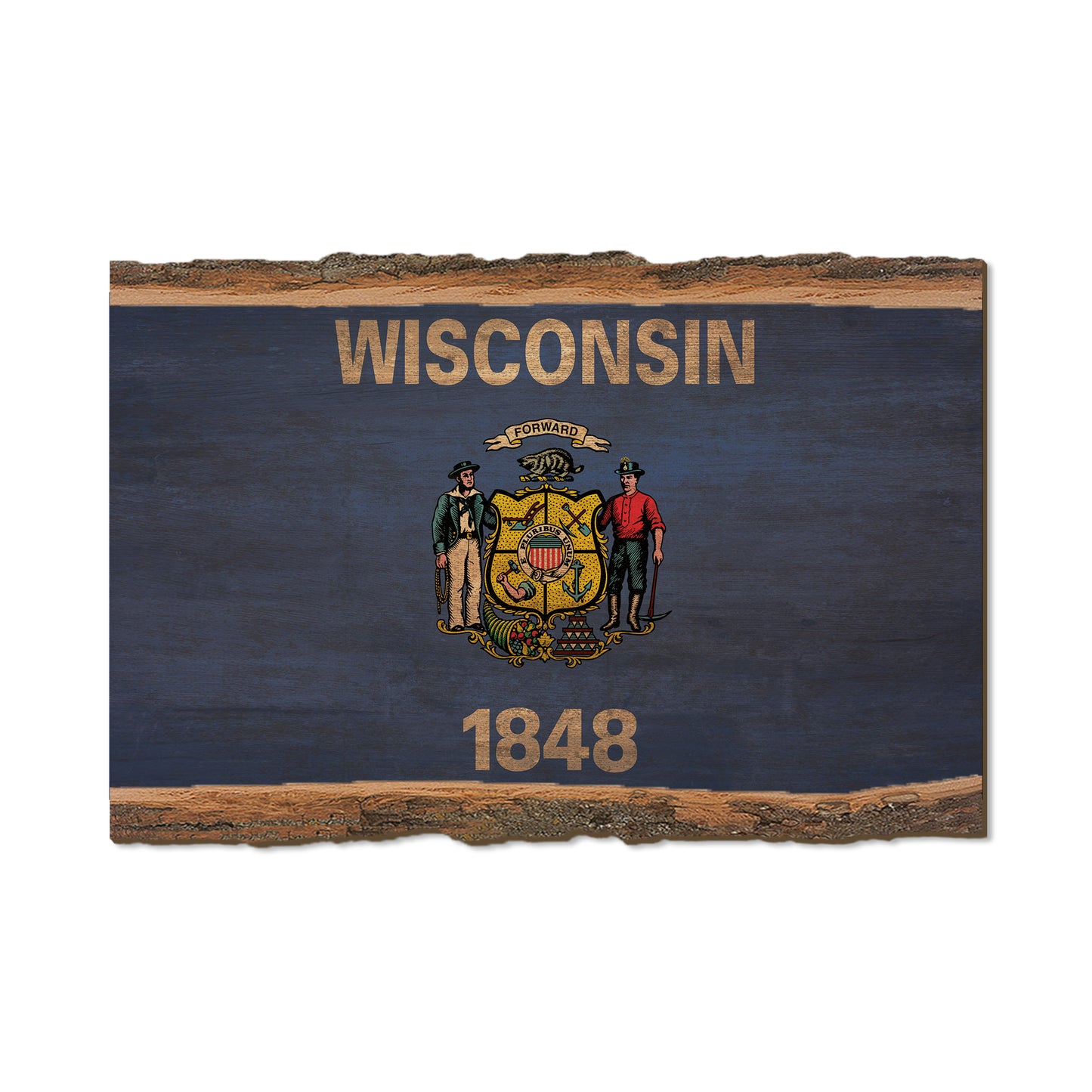 Wisconsin State Flag - Live Edge Live Edge Postcard (5pk // $2.80ea)
