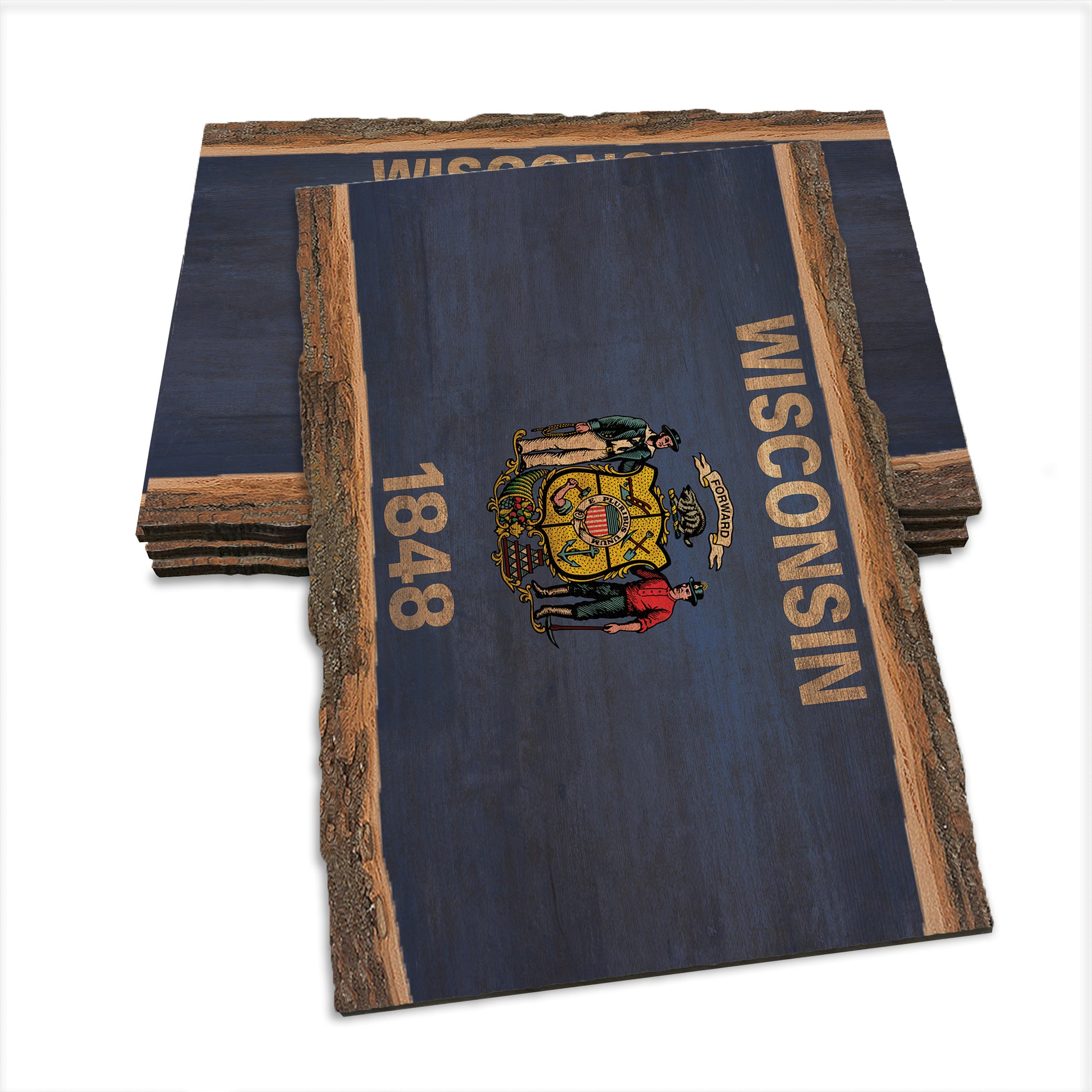 Wisconsin State Flag - Live Edge Live Edge Postcard (5pk // $2.80ea)