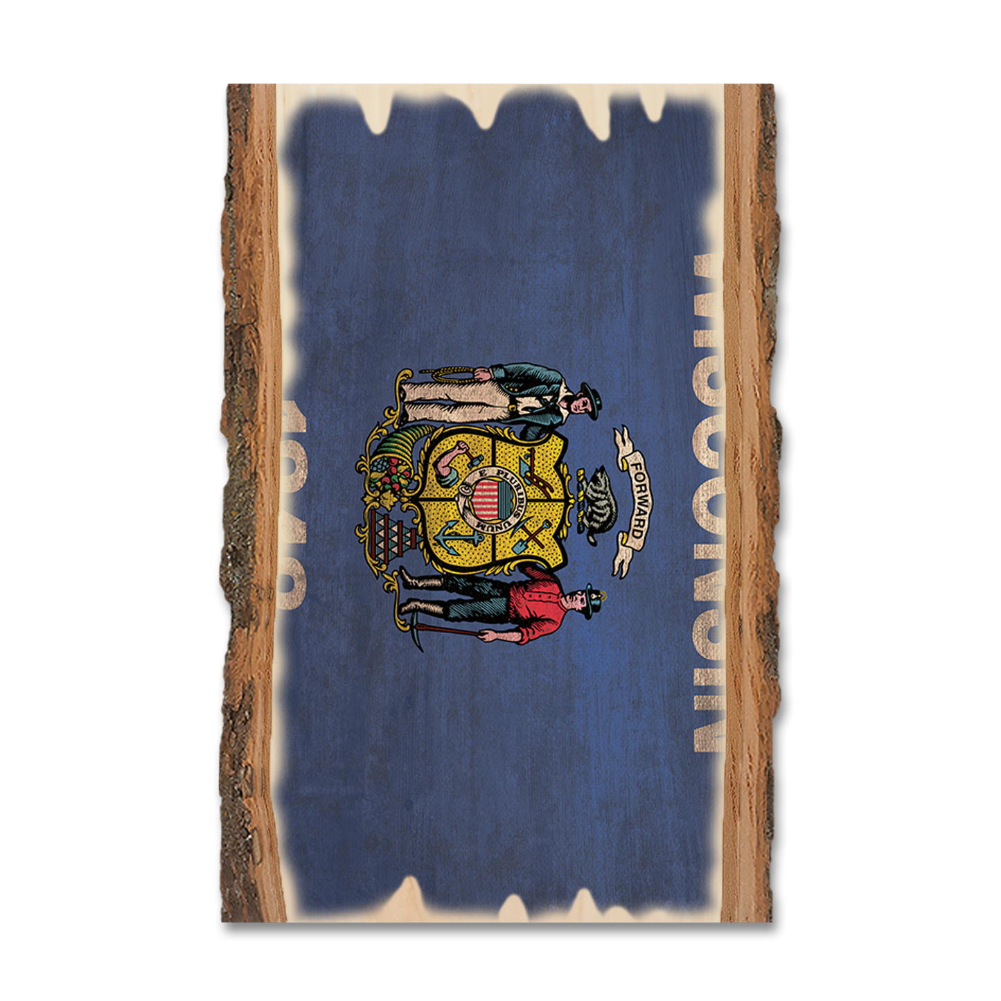 Postcard: Live Edge - Wisconsin State Flag
