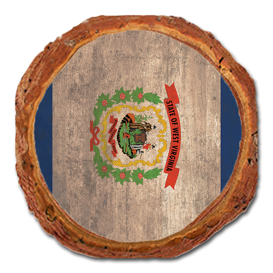 Coaster: Live Edge - West Virginia State Flag