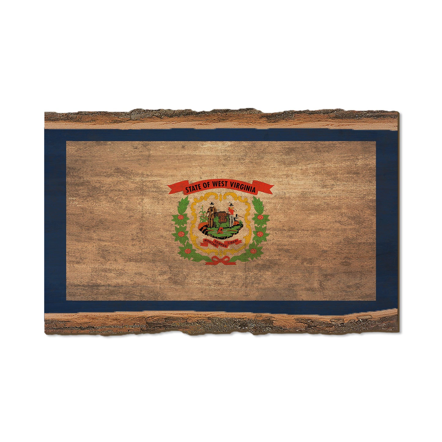 West Virginia State Flag - Live Edge Live Edge Magnet (5pk // $2.80ea)