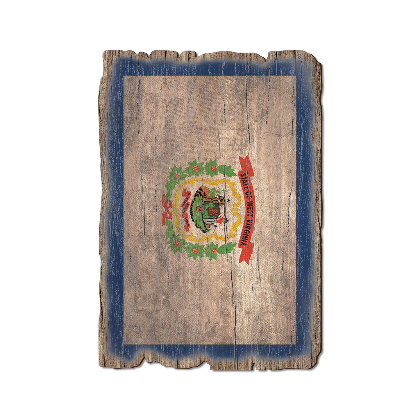 Greeting Card: Weathered Edge - West Virginia State Flag