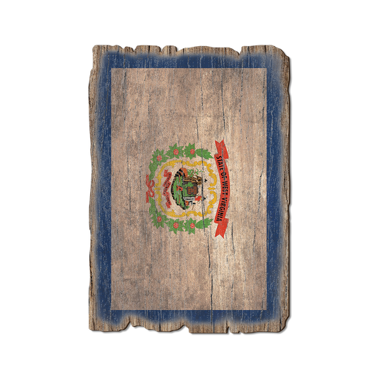 Greeting Card: Weathered Edge - West Virginia State Flag