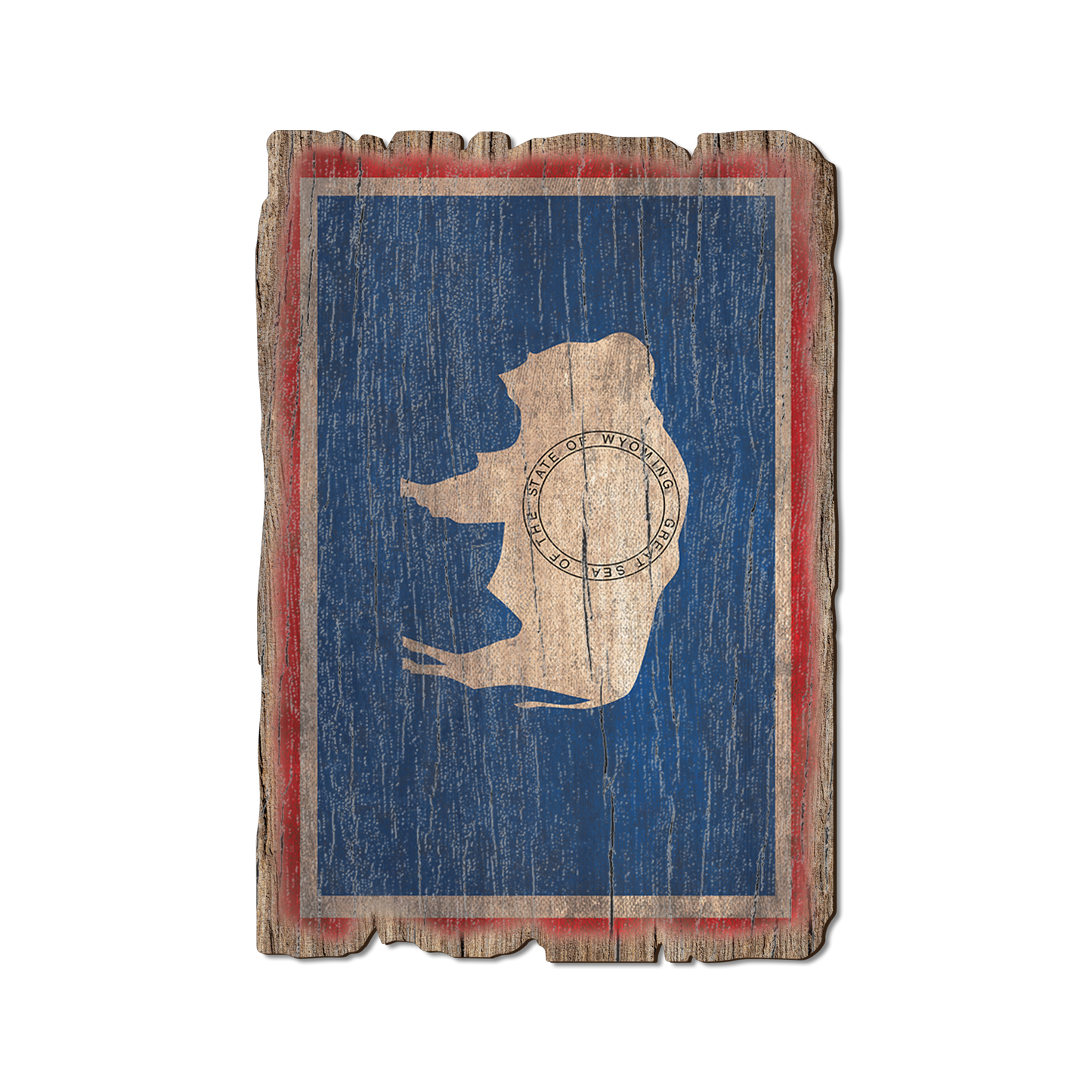 Postcard: Weathered Edge - Wyoming State Flag