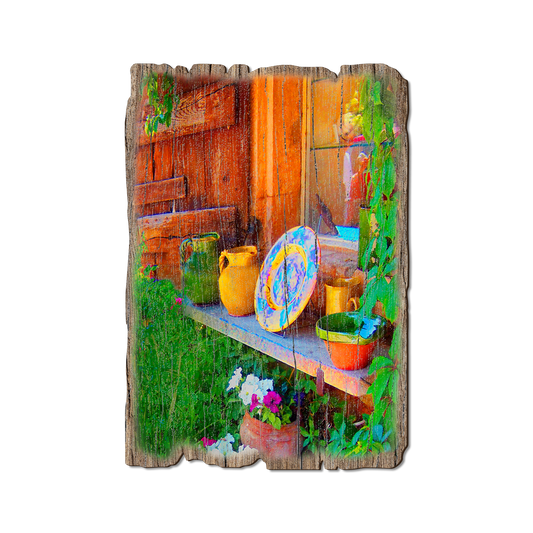 Greeting Card: Weathered Edge - French pottery