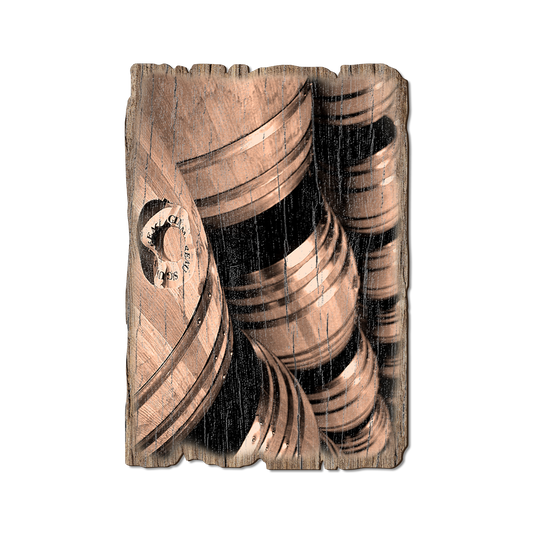 Greeting Card: Weathered Edge - French Oak