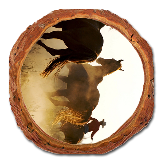Coaster: Live Edge - Round Up (Pack of 5)
