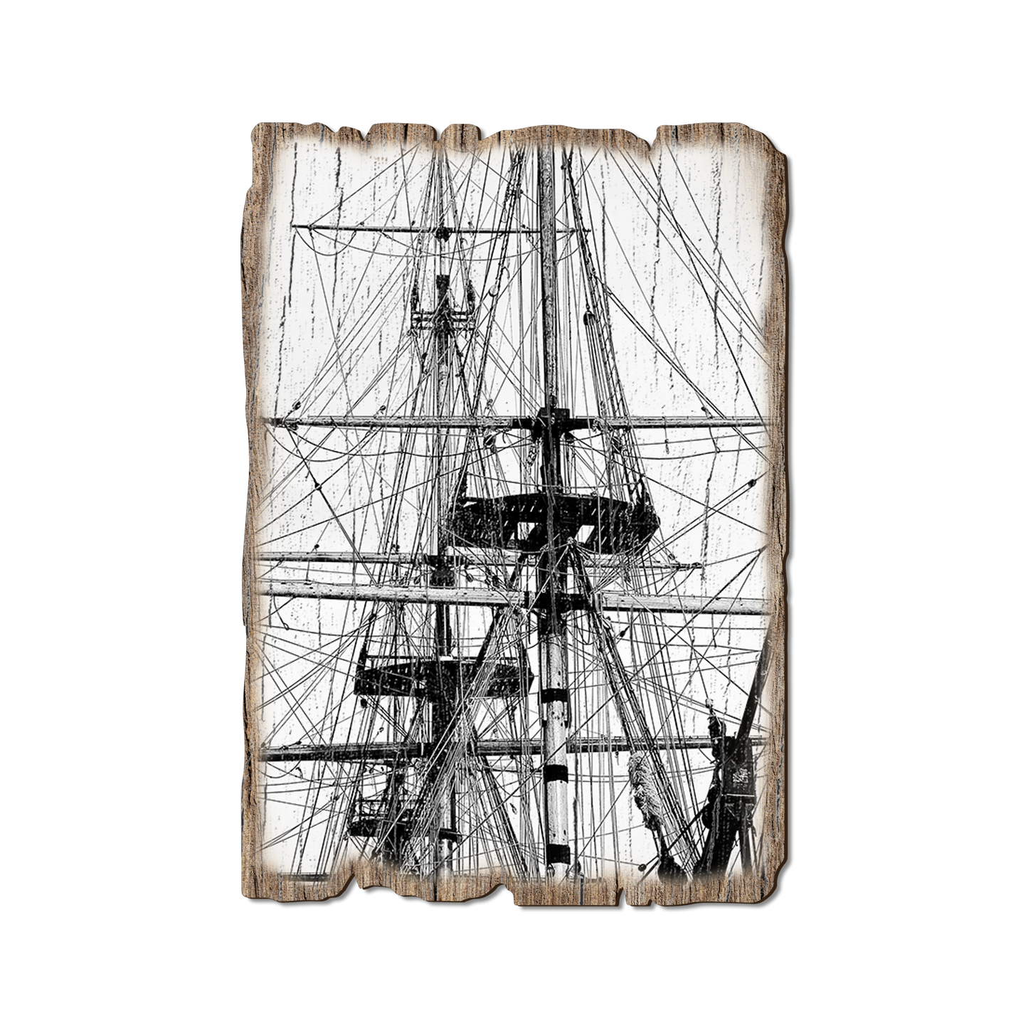 Greeting Card: Weathered Edge - Tall Ship