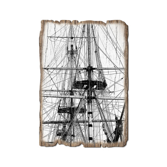 Greeting Card: Weathered Edge - Tall Ship