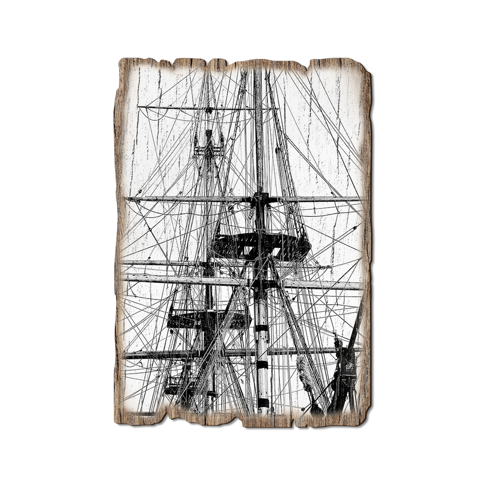 Ornament: Weathered Edge - Tall Ship